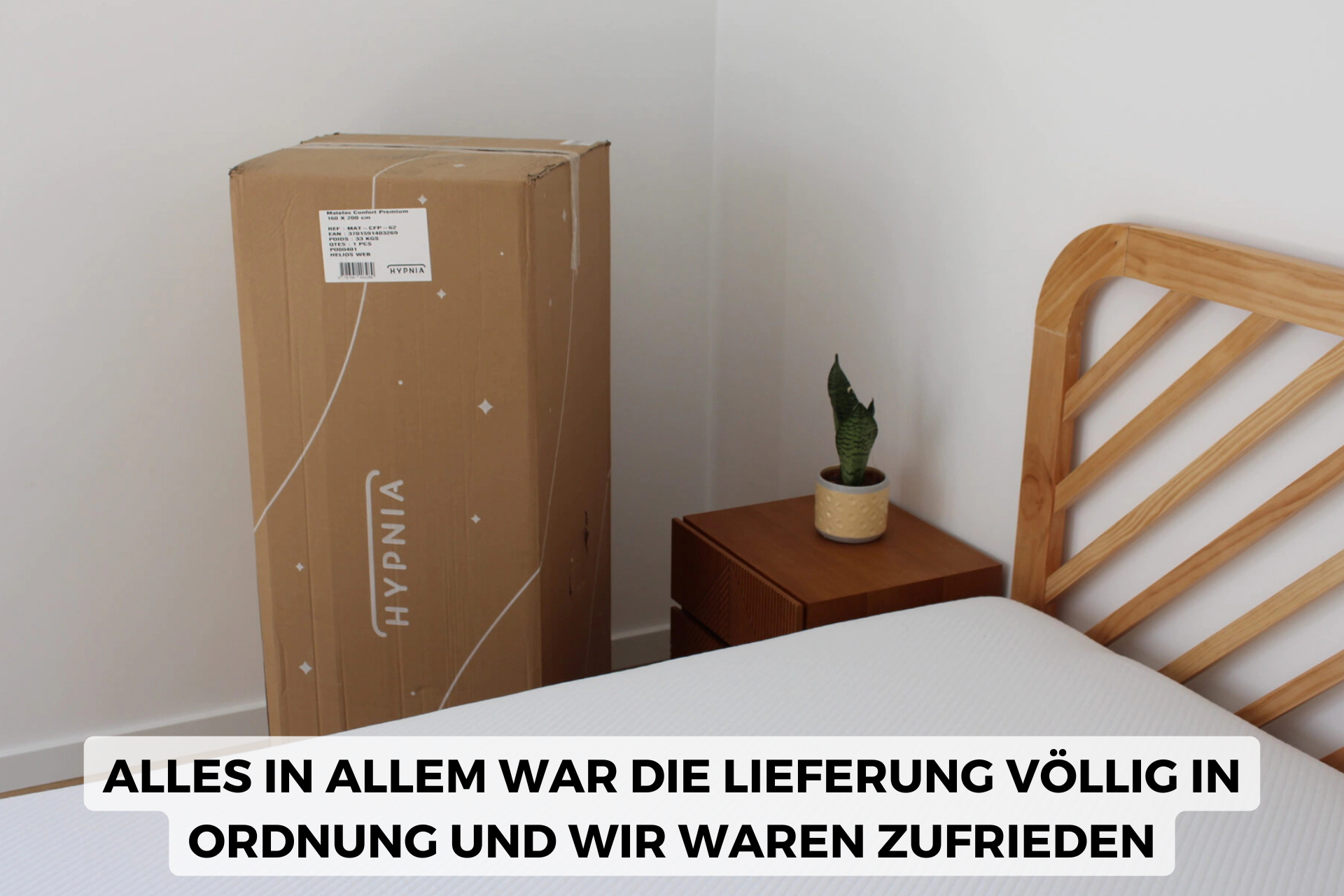 Im Karton verpackte Hypnia Komfort Premium Matratze